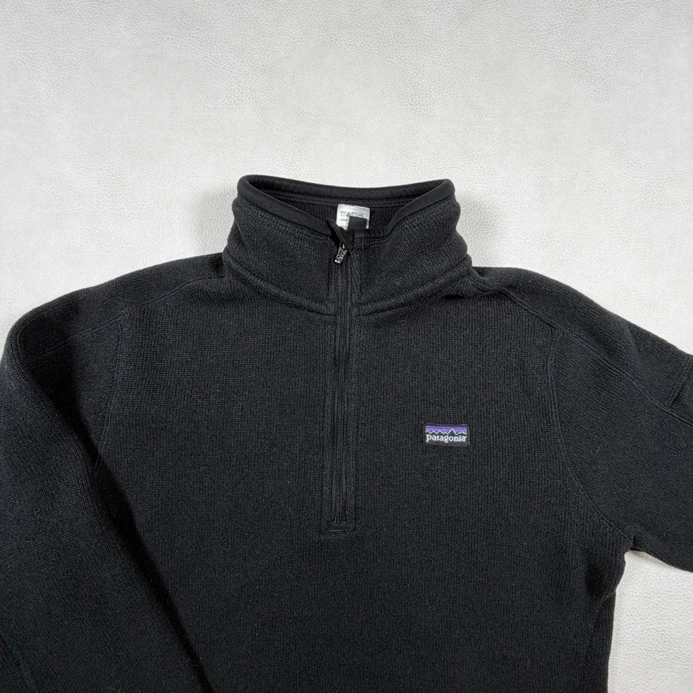 Patagonia Better Sweater‎ 1/4 Zip Fleece Pullover Black Womens Small 25527